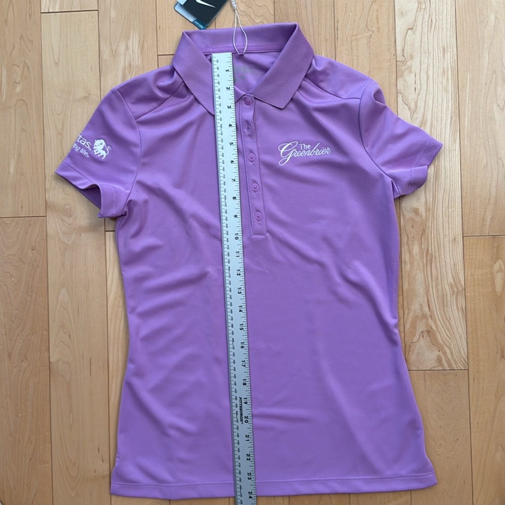 Nike Women's Lavender Button Down GOLF Shirt - Picture 6 of 8